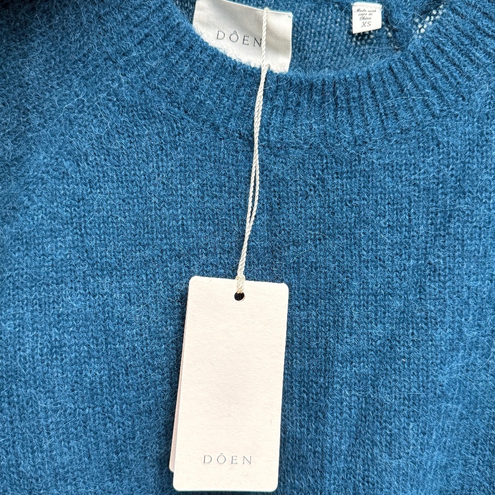Doen Marsena Sweater Deep Sapphire Blue XS NWT - Picture 6 of 9